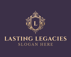 Luxury Crown Shield Lettermark logo design