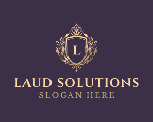 Luxury Crown Shield Lettermark logo design