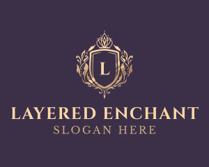 Luxury Crown Shield Lettermark logo design