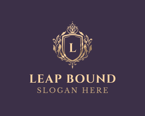 Luxury Crown Shield Lettermark logo design