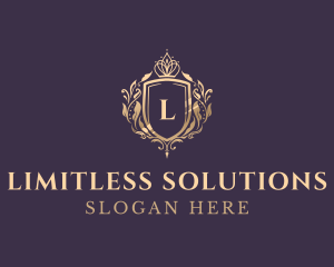 Luxury Crown Shield Lettermark logo design