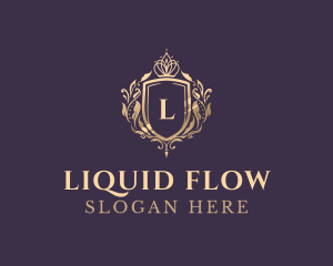 Luxury Crown Shield Lettermark logo design