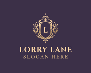 Luxury Crown Shield Lettermark logo design