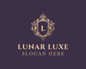 Luxury Crown Shield Lettermark logo design