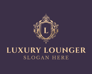 Luxury Crown Shield Lettermark logo design