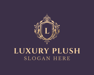 Luxury Crown Shield Lettermark logo design