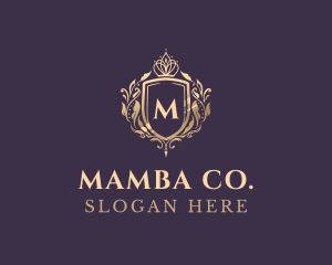 Luxury Crown Shield Lettermark logo design