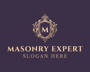 Luxury Crown Shield Lettermark logo design