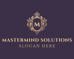 Luxury Crown Shield Lettermark logo design