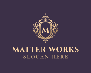 Luxury Crown Shield Lettermark logo design