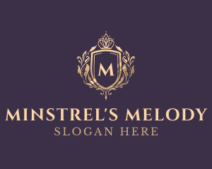 Luxury Crown Shield Lettermark logo design