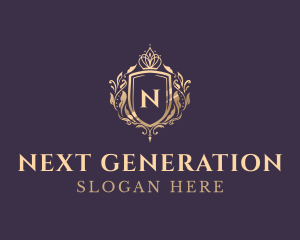 Luxury Crown Shield Lettermark logo design