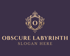 Luxury Crown Shield Lettermark logo design