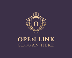 Luxury Crown Shield Lettermark logo design