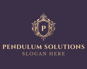 Luxury Crown Shield Lettermark logo design