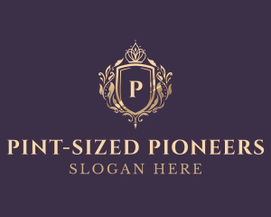 Luxury Crown Shield Lettermark logo design