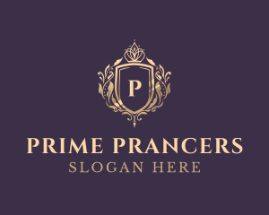 Luxury Crown Shield Lettermark logo design