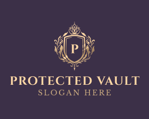 Luxury Crown Shield Lettermark logo design