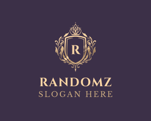 Luxury Crown Shield Lettermark logo design