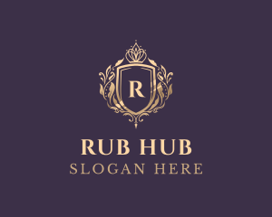 Luxury Crown Shield Lettermark logo design