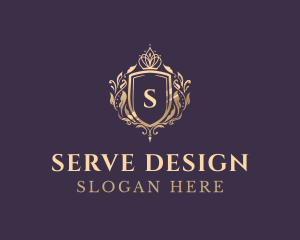 Luxury Crown Shield Lettermark logo design