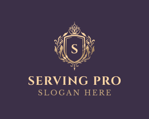 Luxury Crown Shield Lettermark logo design