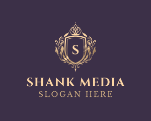 Luxury Crown Shield Lettermark logo design