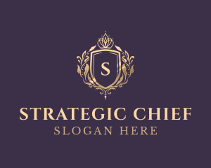 Luxury Crown Shield Lettermark logo design