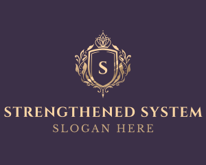 Luxury Crown Shield Lettermark logo design