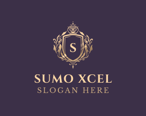 Luxury Crown Shield Lettermark logo design