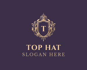 Luxury Crown Shield Lettermark logo design