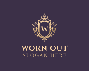 Luxury Crown Shield Lettermark logo design