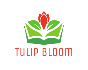 Flower Leaf Book logo design