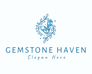 Crystal Stone Gem logo design