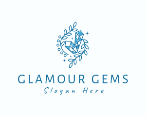 Crystal Stone Gem logo design