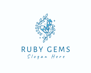 Crystal Stone Gem logo design