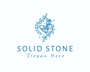 Crystal Stone Gem logo design