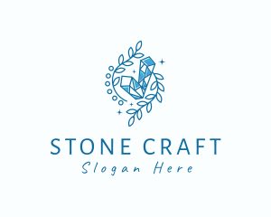 Crystal Stone Gem logo design