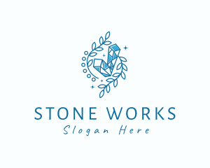 Crystal Stone Gem logo design