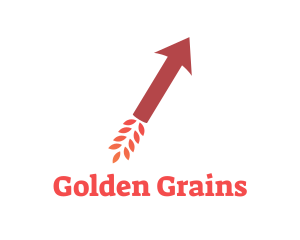 Rocket Arrow Grain logo design