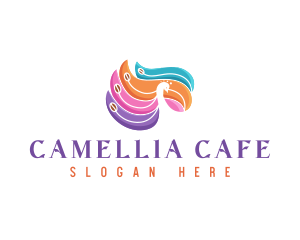 Colorful Peacock Cafe  logo design