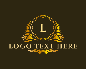 Luxurious Ornamental Leaf logo