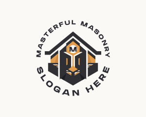 Masonry Bricklaying Construction logo design