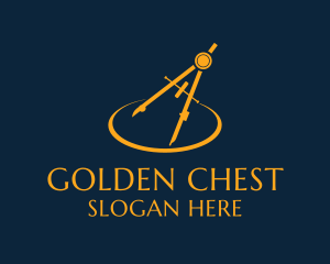 Golden Architecture Compass  logo design