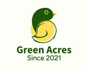 Green Duck Sun logo design