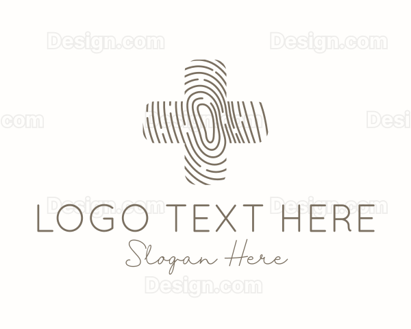 Fingerprint Cross Texture Logo