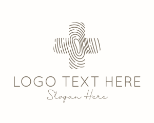 Texture - Fingerprint Cross Texture logo design