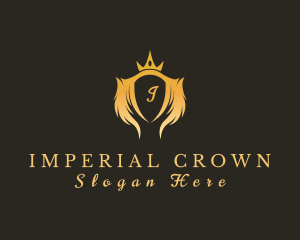 Insignia Wings Crown logo design