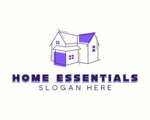 Home Blueprint Architecture logo design