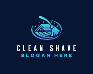 Broom Janitorial Cleaning logo design